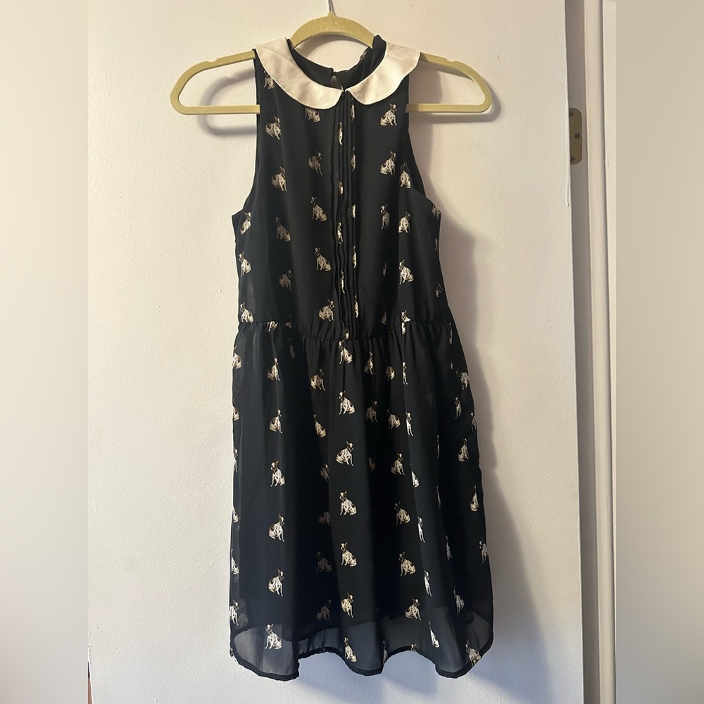 French bulldog dress, size medium